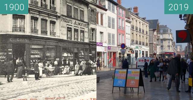 Vorher-Nachher-Bild von Rue Émelie Zola zwischen 1900 und 23.03.2019