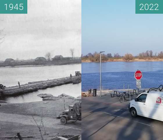 Image avant-après de Pontonbrücke Bleckede entre 01/04/1945 et 23/03/2022