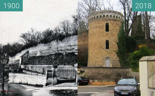 Vorher-Nachher-Bild von Château de Dreux zwischen 1900 und 25.03.2018