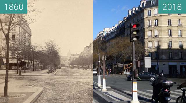 Image avant-après de Avenue des Gobelins entre 1860 et 07/02/2018