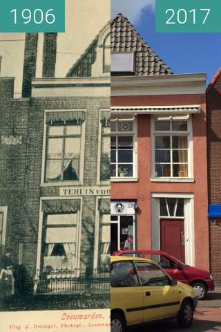 Vorher-Nachher-Bild von Noordvliet Leeuwarden zwischen 1906 und 12.07.2017