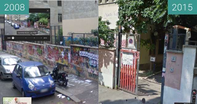 Before-and-after picture of Liceo Luciano Manara in Rome, 2008 - 2015 between 06/2008 and 07/2015