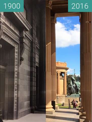 Before-and-after picture of Art Gallery of NSW between 1900 and 2016