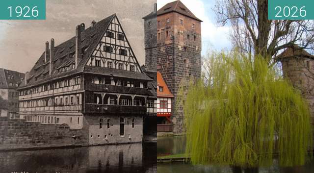 Vorher-Nachher-Bild von Henkersteg, (Alt) Nürnberg zwischen 1926 und 2026