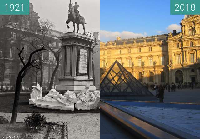 Image avant-après de Palais du Louvre entre 04.1921 et 18/02/2018