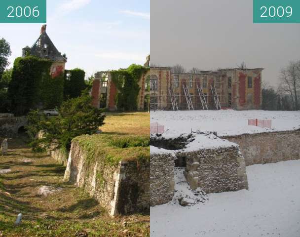 Vorher-Nachher-Bild von Le chateau de Coupvray en hiver zwischen 24.06.2006 und 17.12.2009