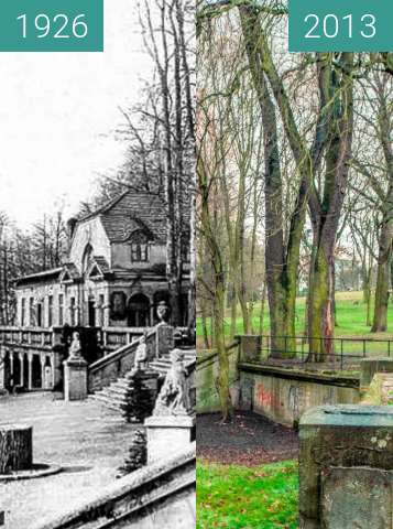 Before-and-after picture of Park Szelągowski between 1926 and 2013-Nov-30