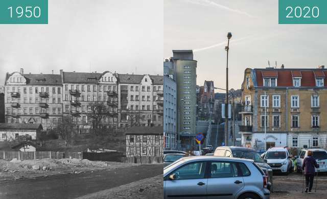 Vorher-Nachher-Bild von Ulica Spychalskiego zwischen 1950 und 20.12.2020