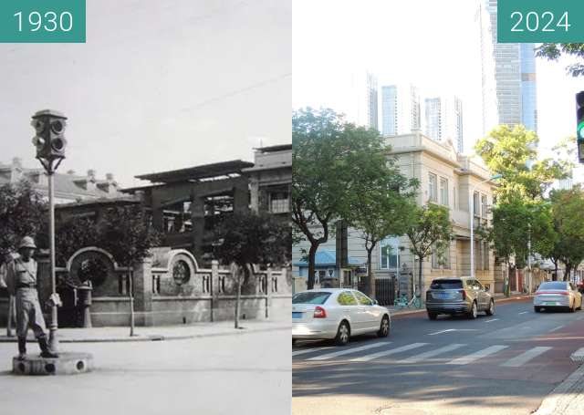 Before-and-after picture of 原济安自来水公司 between 1930 and 2024