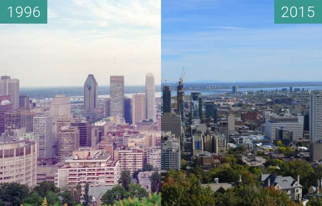 Vorher-Nachher-Bild von Montreal zwischen 06.1996 und 04.10.2015