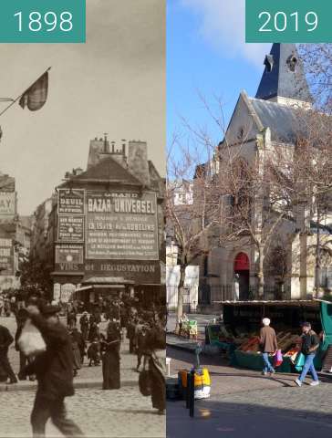 Image avant-après de Place St. Medard entre 1898 et 02/02/2019