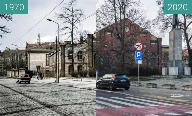 Vorher-Nachher-Bild von Ulica Grunwaldzka zwischen 1970 und 2020