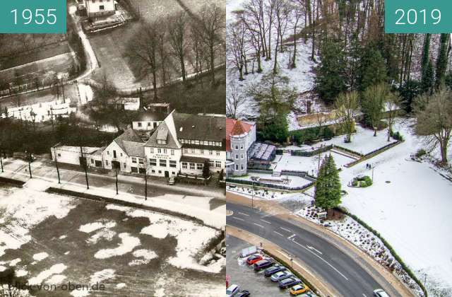 Before-and-after picture of Bad Iburg between 1955 and 2019-Feb-03