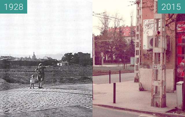Before-and-after picture of Budapest between 1928 and 2015