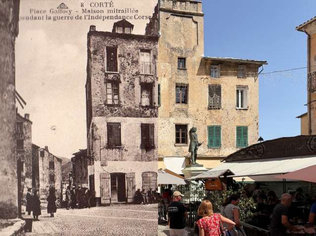 Vorher-Nachher-Bild von Corte: Place Gaffory zwischen 1910 und 29.08.2026
