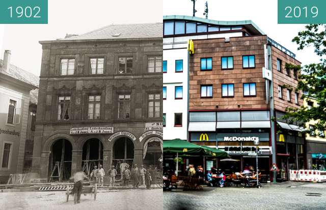 Before-and-after picture of Nikolaiort between 1902 and 2019-Jun-19