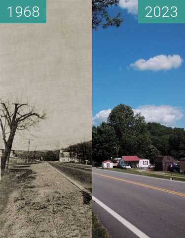 Image avant-après de Pop Bottle Bill Gillespie -Augustine, Ohio entre 1968 et 06/09/2023