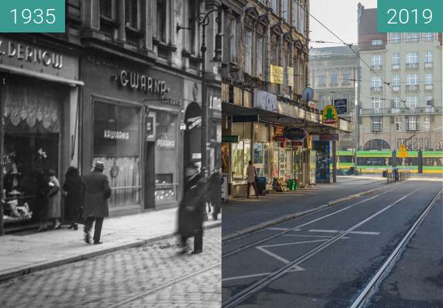 Vorher-Nachher-Bild von Ulica Gwarna zwischen 1935 und 2019