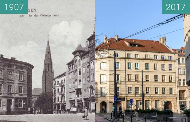 Vorher-Nachher-Bild von Ulica Fredry, Hotel Monopol zwischen 1907 und 2017