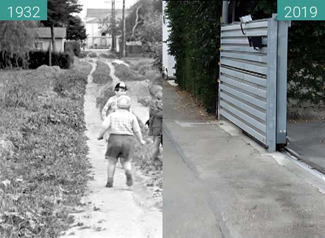 Vorher-Nachher-Bild von Filming Location - Our Gang - The Pooch (1932) zwischen 1932 und 2019