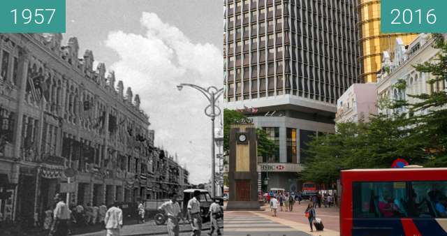 Image avant-après de Clock Tower at the Old Market Square entre 1957 et 17/07/2016