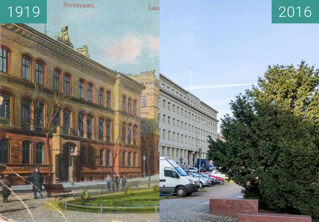 Vorher-Nachher-Bild von Aleje Marcinkowskiego zwischen 1919 und 2016