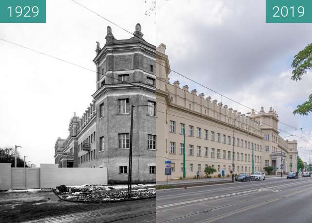 Vorher-Nachher-Bild von Ulica Grunwaldzka, Collegium Chemicum/Heliodori zwischen 1929 und 2019