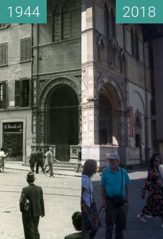 Vorher-Nachher-Bild von Florence, Italy 1944/2018, Loggia del Bigallo zwischen 07.1944 und 20.05.2018