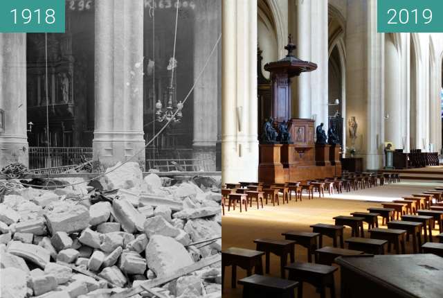 Vorher-Nachher-Bild von St-Gervais-St-Protais (1. Weltkrieg) zwischen 03.1918 und 23.02.2019