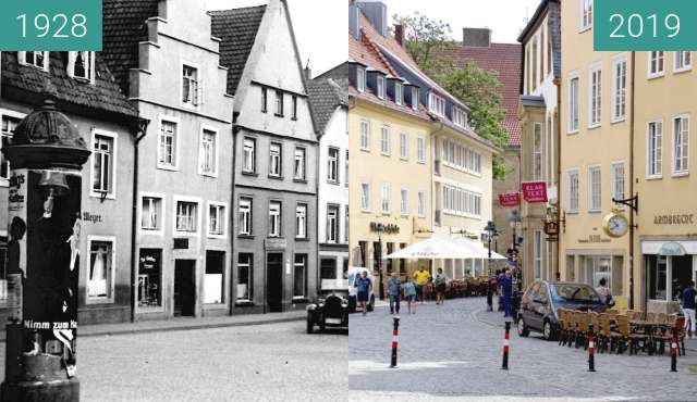 Before-and-after picture of Marktplatz between 1928 and 2019-Jul-01