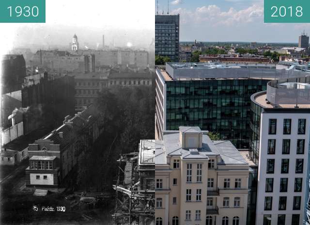Vorher-Nachher-Bild von Lodz view  from Lodz Electric Power Plant's roof zwischen 10.1930 und 30.05.2018