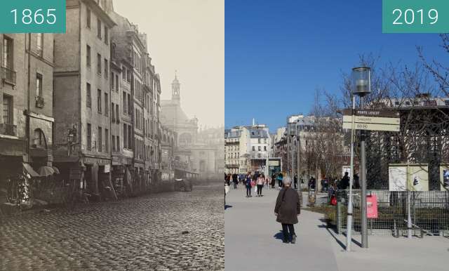 Image avant-après de Les Halles entre 1865 et 23/02/2019