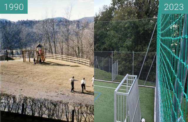 Vorher-Nachher-Bild von Scuola elementare Pazzallo zwischen 1990 und 2023