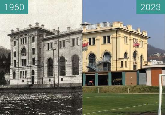 Before-and-after picture of Cinestar - Lugano between 1960 and 2023