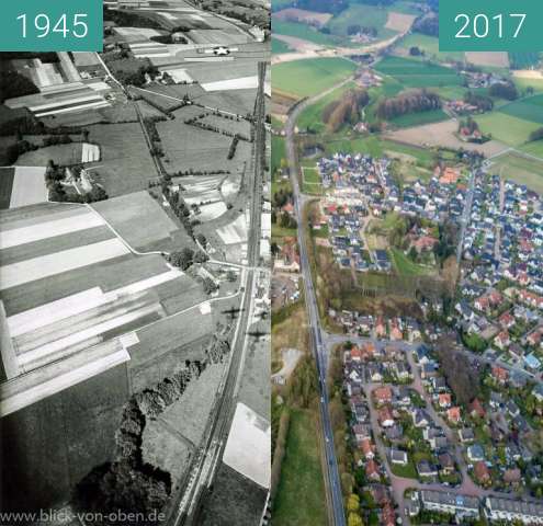 Vorher-Nachher-Bild von Belm bei Osnabrück zwischen 12.05.1945 und 04.2017