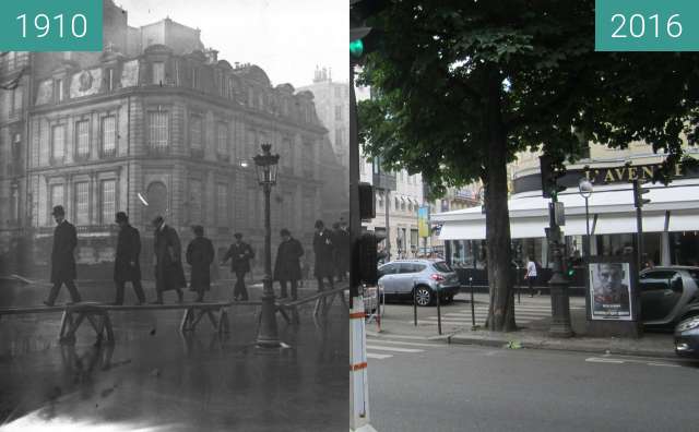 Image avant-après de Avenue Montaigne (Great Flood) entre 01.1910 et 25/06/2016