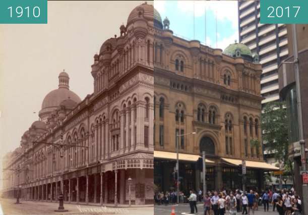 Vorher-Nachher-Bild von Queen Victoria Building zwischen 1910 und 07.12.2017