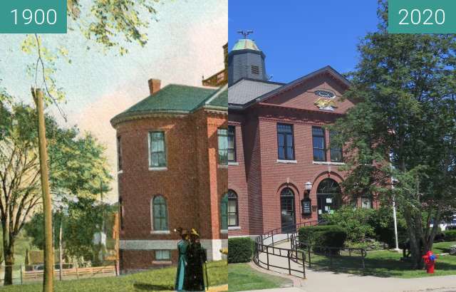 Image avant-après de City Hall - Belfast, Maine entre 1900 et 05.2020