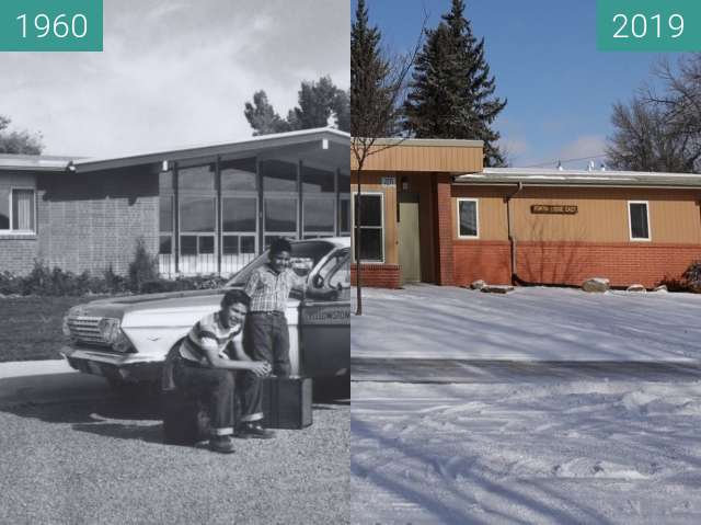 Image avant-après de Fortin Lodge on YBGR campus 1960's & 2019 entre 1960 et 05/02/2019