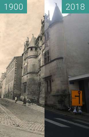 Before-and-after picture of Hôtel Fumé / Rue René Descartes between 1900 and 2018-Jul-18
