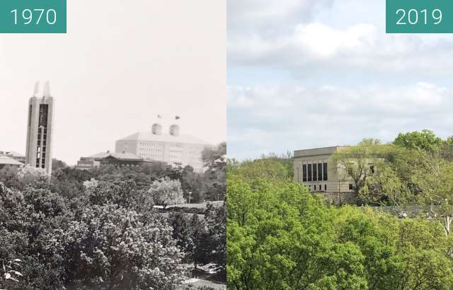 Image avant-après de KU Campus from JRP entre 1970 et 02/05/2019