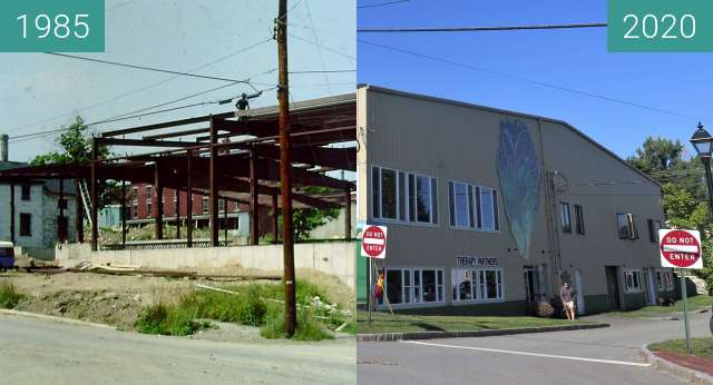 Vorher-Nachher-Bild von Mathews Brothers Showroom Belfast, Maine zwischen 1985 und 04.09.2020