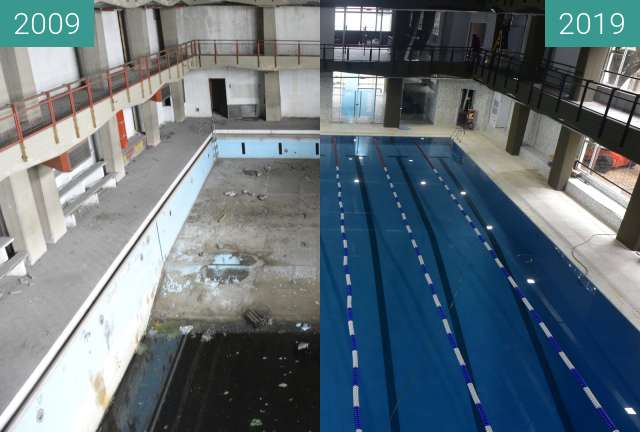 Before-and-after picture of Club Peretz between 2009 and 2019