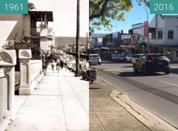 Image avant-après de High Street, Penrith entre 1961 et 2016