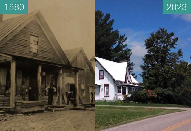 Before-and-after picture of New England, Ohio between 1880 and 2023-Sep-01
