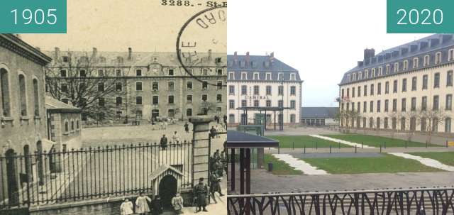 Vorher-Nachher-Bild von Saint-Brieuc- Boulevard et Caserne Charner zwischen 1905 und 15.11.2020