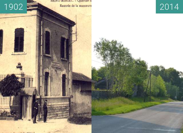 Image avant-après de caserne Sénarmont entre 1902 et 02/06/2014