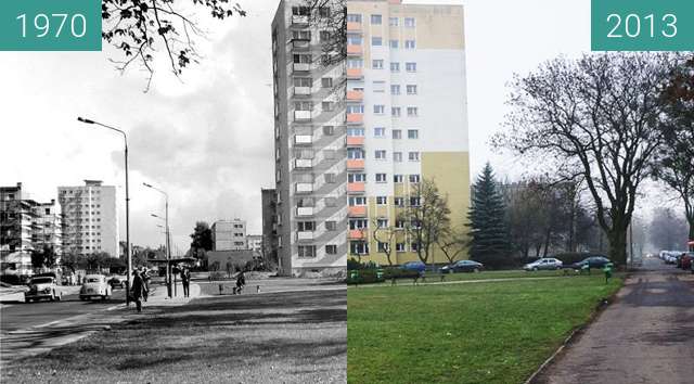 Vorher-Nachher-Bild von Poznań, ulica Rycerska przy Marcelinskiej  zwischen 1970 und 13.12.2013