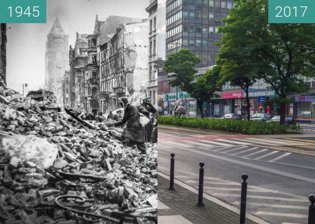 Image avant-après de Św. Marcin entre 1945 et 08/07/2017