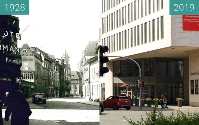 Image avant-après de Möserstraße entre 1928 et 22/06/2019